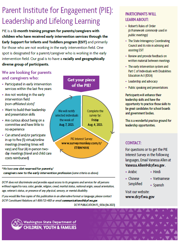 Parent Institute for Engagement (PIE): Leadership and Lifelong Learning ...